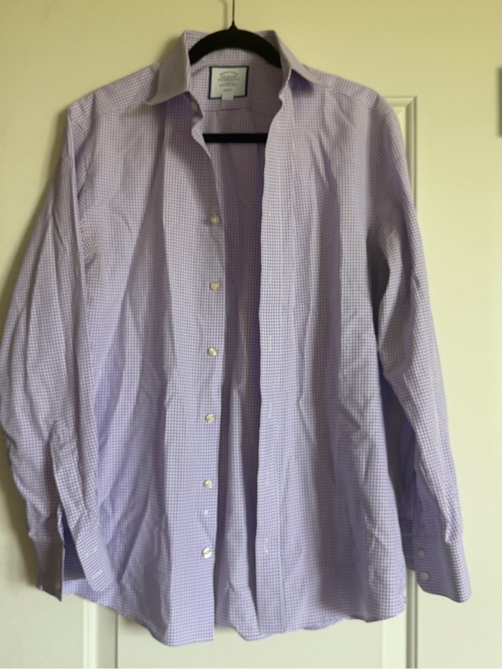 Charles Tyrwhitt Light Purple Gingham Slim Fit Shirt